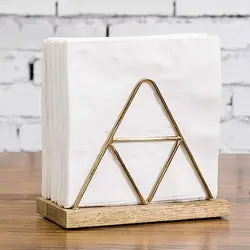 Hot Sale Latest Model Table Decorative Metal Napkin Holder with Gold Plated for Home Hotel Use in Wholesale Price
