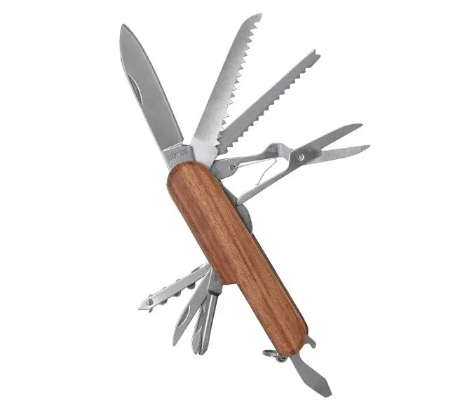 Pocket Knife Stainless Steel Foldable With Extra tools screwdriver, file,knife, saw, double jagged Etc.