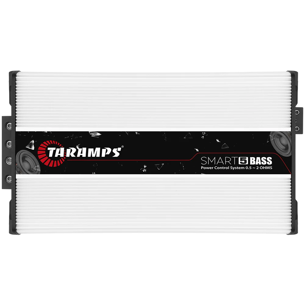 Taramps Smart 5 Bass 5000 watts RMS Multi-Impedance 0.5 to 2 Ohms Class D White Car Audio Amplifier 1 Channel, Monoblock Amp
