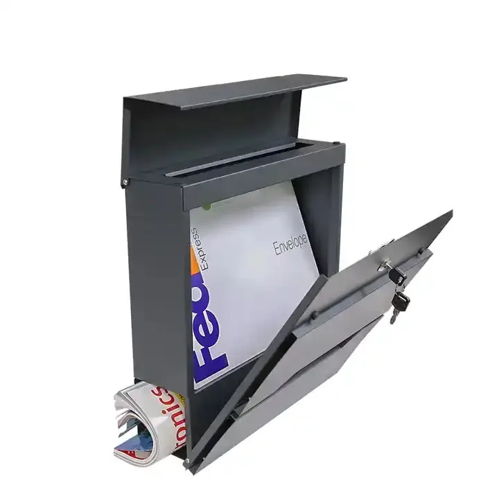 Modern Design Mailbox Parcel Box Outdoor Galvanized Steel Wall Mounted Letter Box Customized Style American Mailbox  Post Box