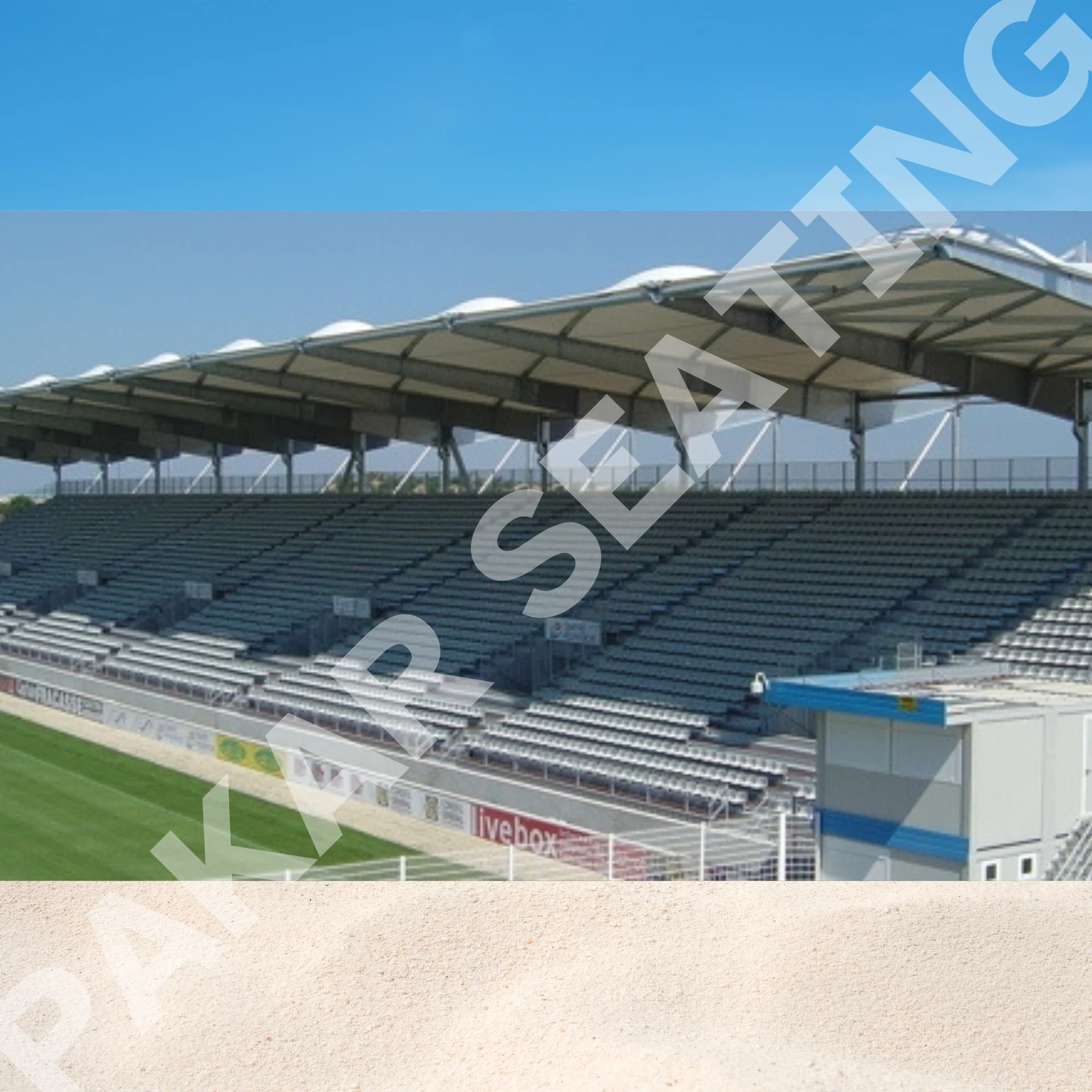 Versatile Grandstand with Staircases Roof Bleacher Indoor Outdoor Sports Events Festivals National Day Sports Entertainment