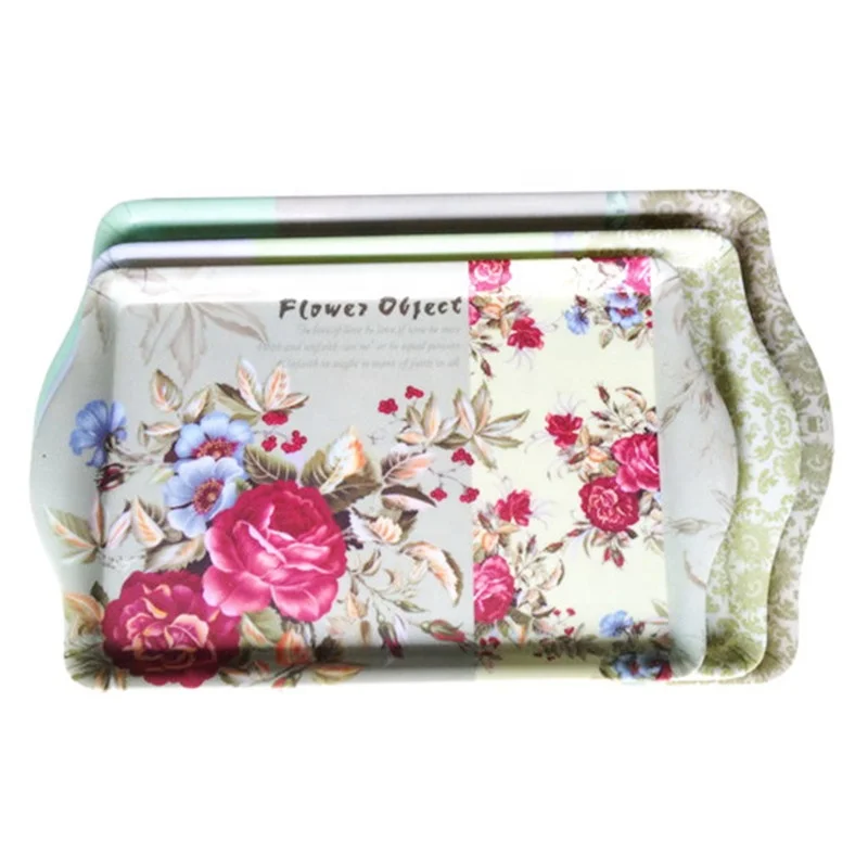 best seller unbreakable white food serving melamine coffee tray