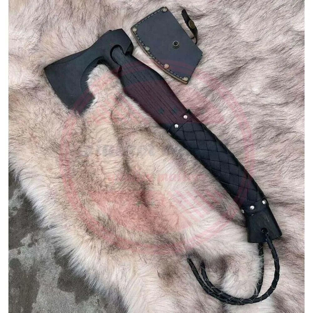 CUSTOMMADE CARBON STEEL HEAD HATCHET TOMAHAWK HUNTING TACTICAL VIKING AXES hand forge axe
