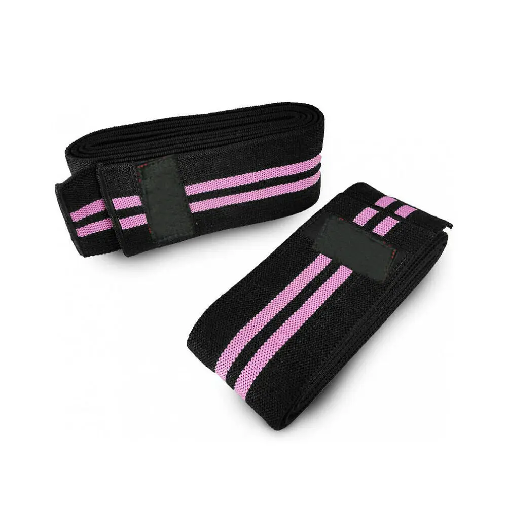 Wholesale Price Custom Print Heavy Duty Fitness Weight Lifting Elastic Material Knee Wraps For Gym Workout