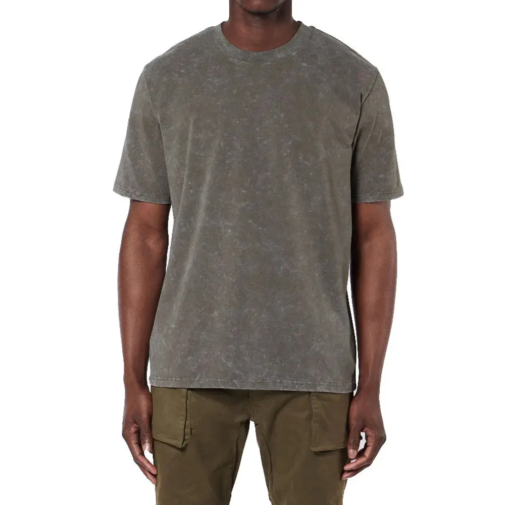 Best Outdoor Wear Street Style Oversized Acid Wash T Shirts Breathable Lightweight Eco Friendly Men Acid Wash T Shirt