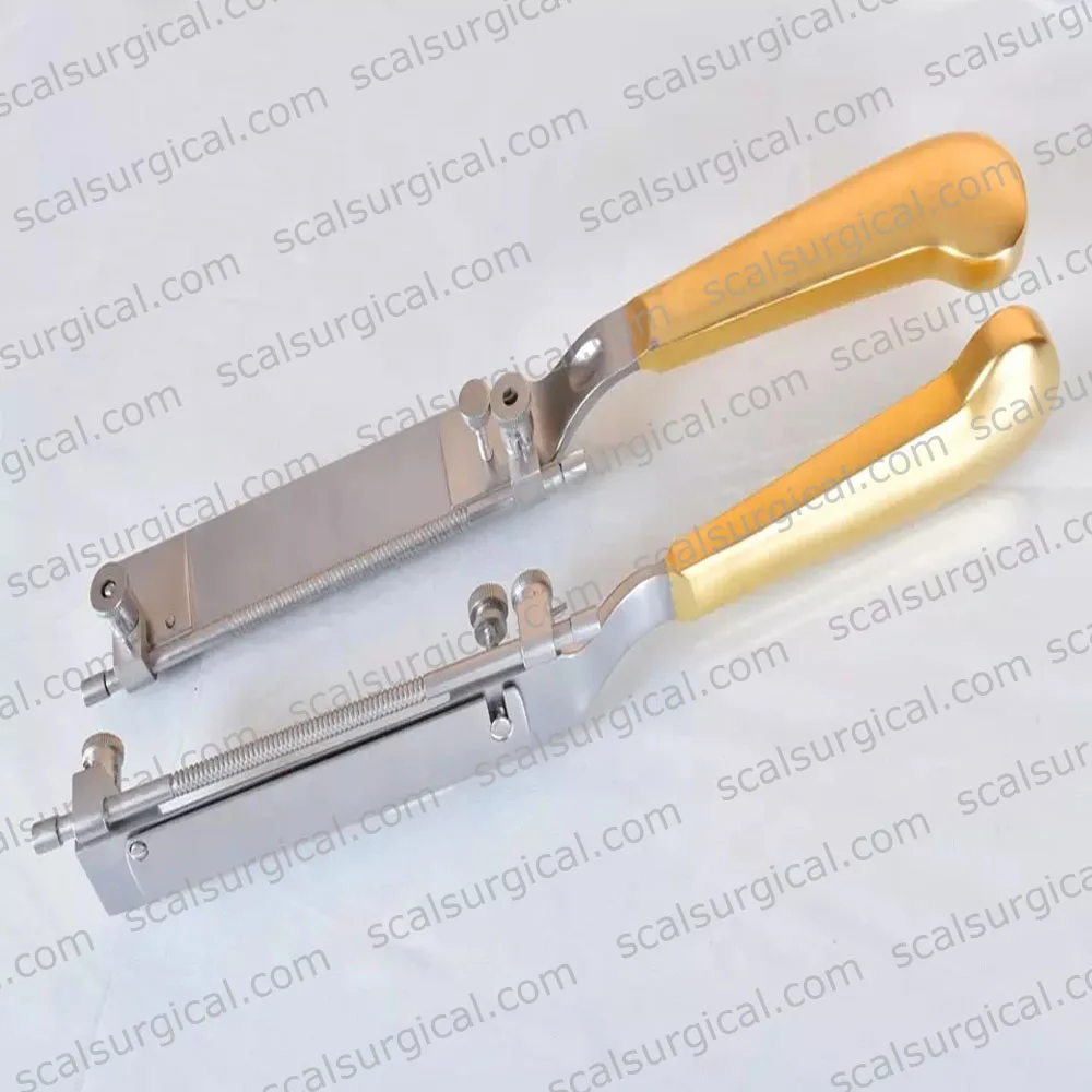 Skin Grafting Harvest Knife with Sterilized Blades and Skin Holding Plates German Steel Schink Knife