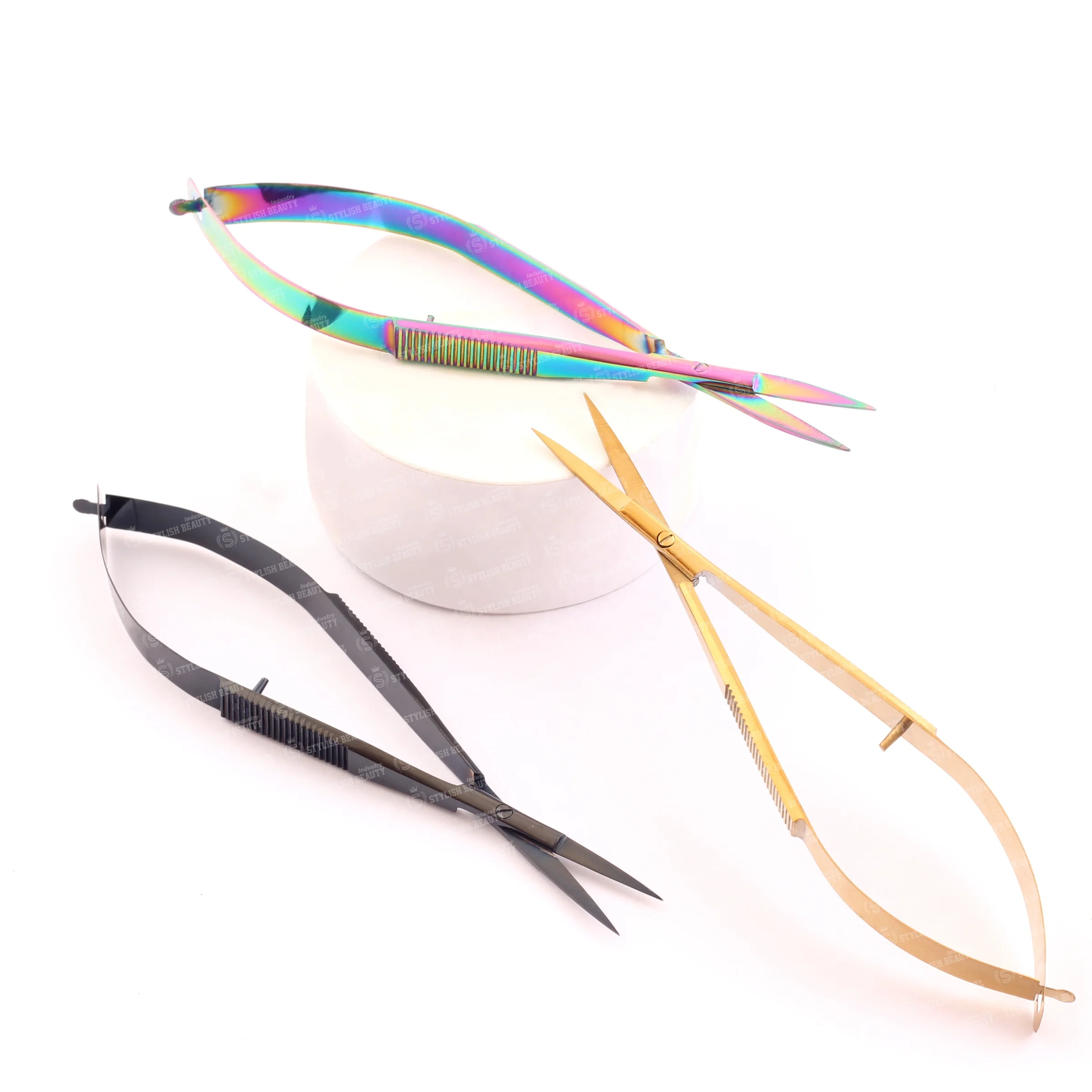 Manicure Scissors Spring Action Russian Manicure Scissors Extra Sharp Russian Cuticle Stitch Sewing Craft Small Tool Scissors