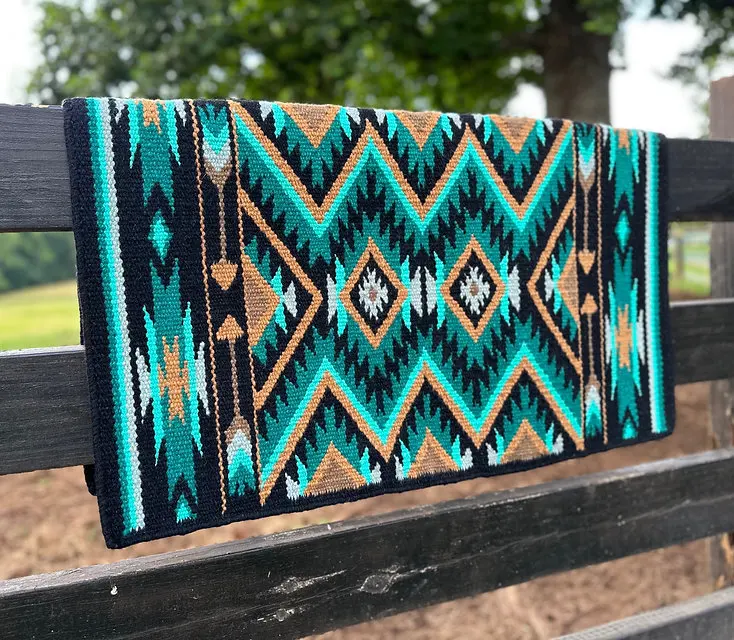 Western Show Horse Saddle Blanket New Zealand Design Handmade Wool Saddle Blanket Top Wool Saddle Pad Size