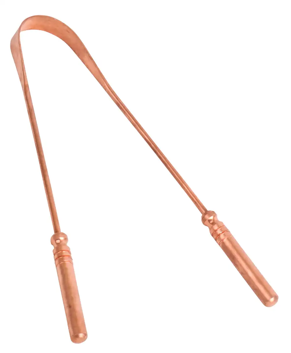Wholesale High Quality  Matte Finish Solid Copper Tonque Cleaner and Scrapper for personal Hygiene