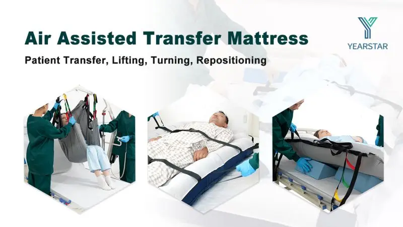 1200lb Soft Confortable Hovermatt Arjo Air Bed Mattress Inflatable Hospital Patient Lateral Transfers Between Beds