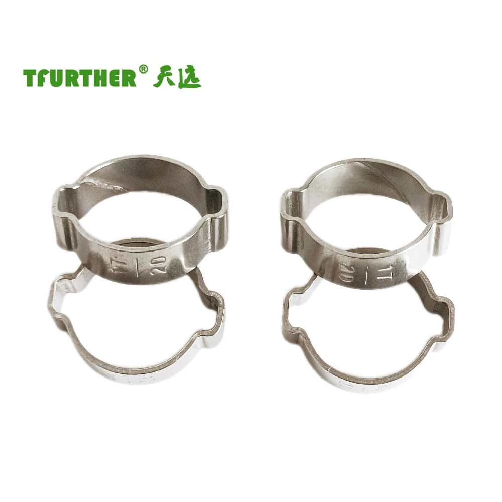 Double Ear Clamp Galvanized Hose Clamp Quick Mounting Hoop Galvanized Clamp