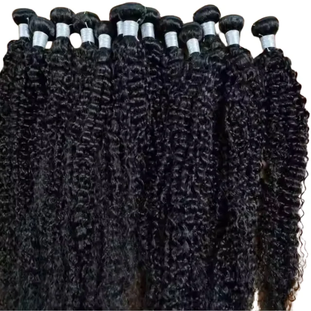 Bouncy Curly Hair Extensions - 100% Virgin Human Hair with Natural Curl Definition, Perfect for Full Volume and Texture