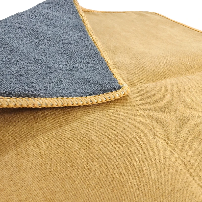 Suede Multi-Purpose Car Wash Towel Shammy And Coral Fleece Auto Cleaning Towel Fast-Dry Deerskin Absorbent Wash Cloth
