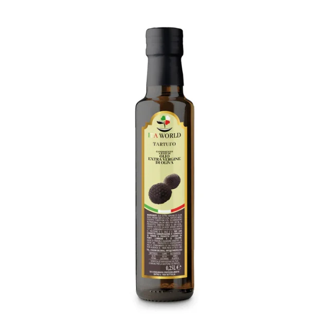 Premium Quality Extra Virgin Olive Oil Made in Italy Flavored Black Truffle Itaworld For Restaurant