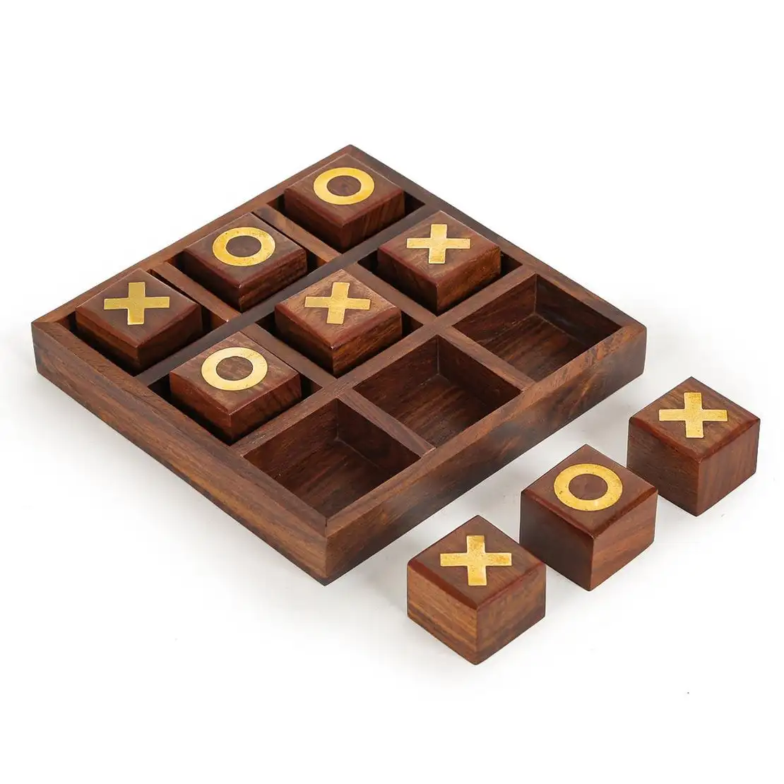 Набор деревянных игр Tic Tac Toe с винтажными XO Pieces Box для детей игры в помещении