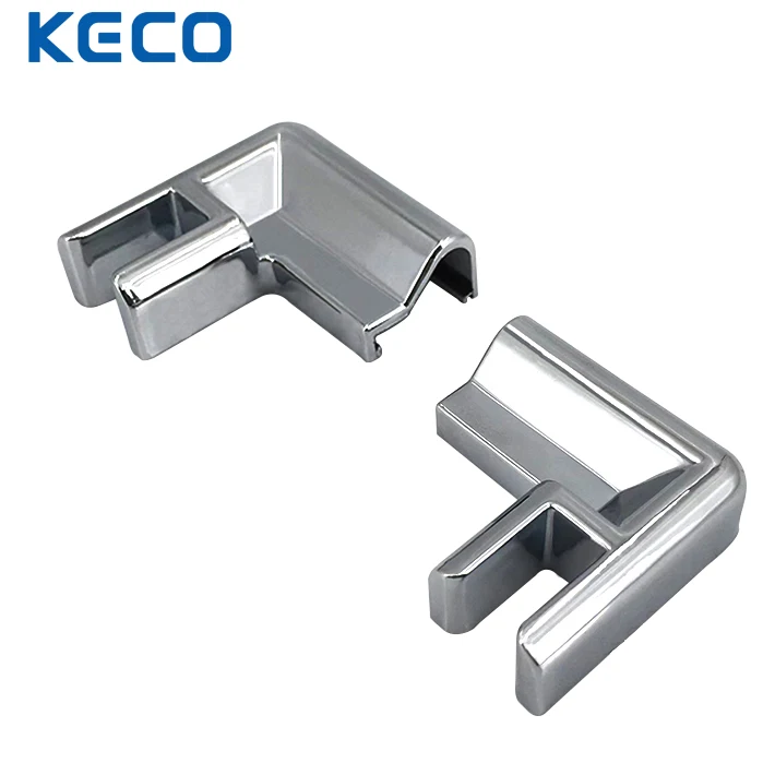 Новый стильный левый/правый коннектор KECO дверь для душа алюминиевый профиль Угловое соединение пластик