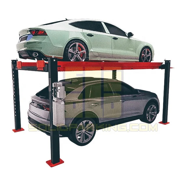 4-Post Hydraulic Car Lifter Simple Parking System for 2 Cars Elevator Type Truck Lift Car Elevator