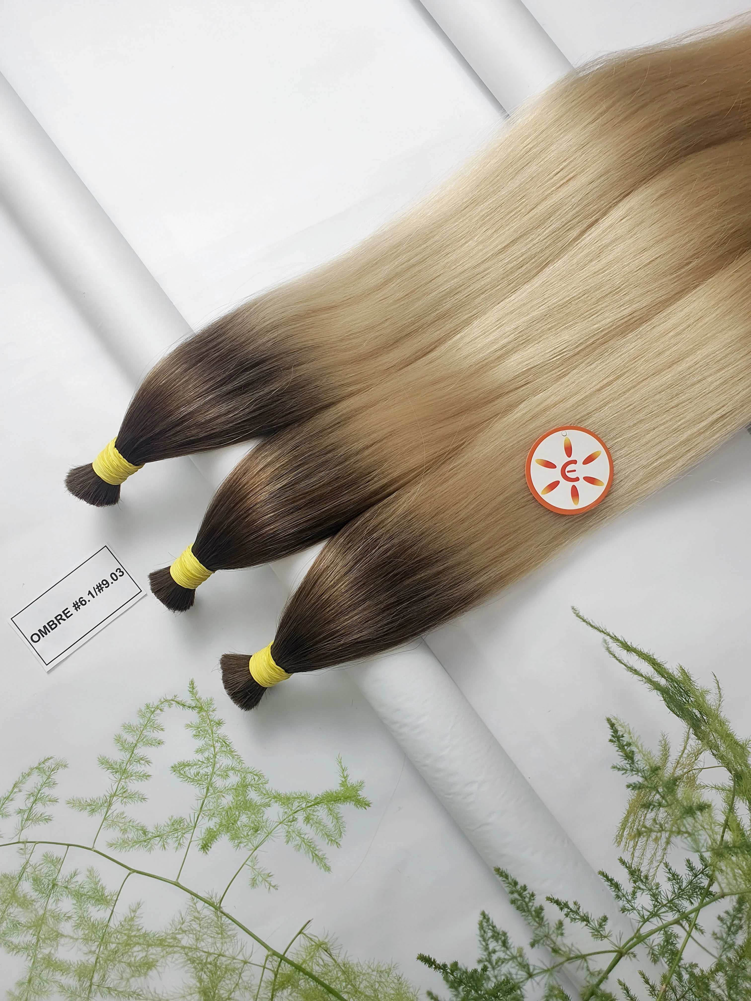 E-HAIR VIETNAM | 2 new hair models OMBRE #6.1/#10, #6.1/#9.03 Bulk Hair are specially treated, soft and smooth, no fading