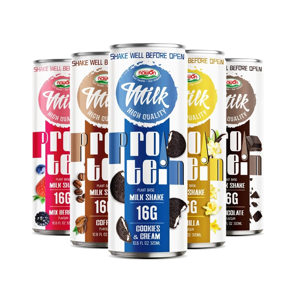 320ML Milk Shake Protein Drink Cookies Flavor RTD Protein Shakes HALAL GMP Certified Healthy Beverage Manufacturer