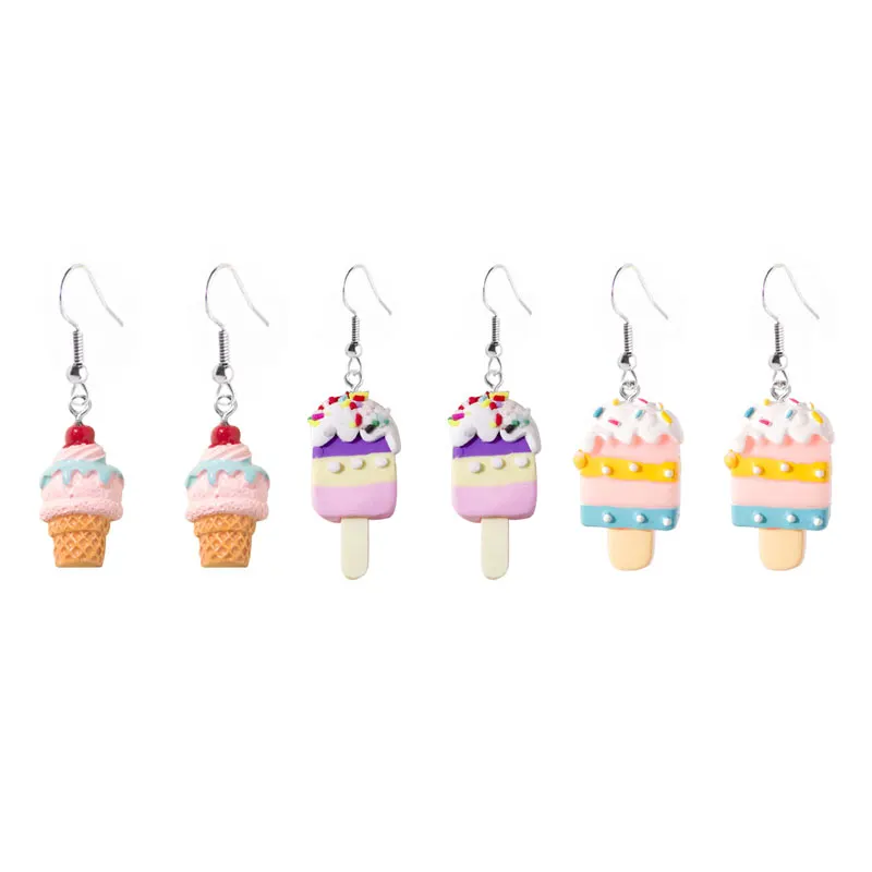 bulk cheap cute women drop custom design resin earrings