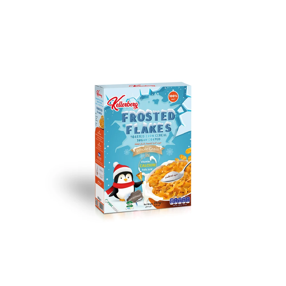 Frosted Flakes Extruded Hot Sale Frosted Flakes Breakfast Cereal Cartoon Box from Turkey