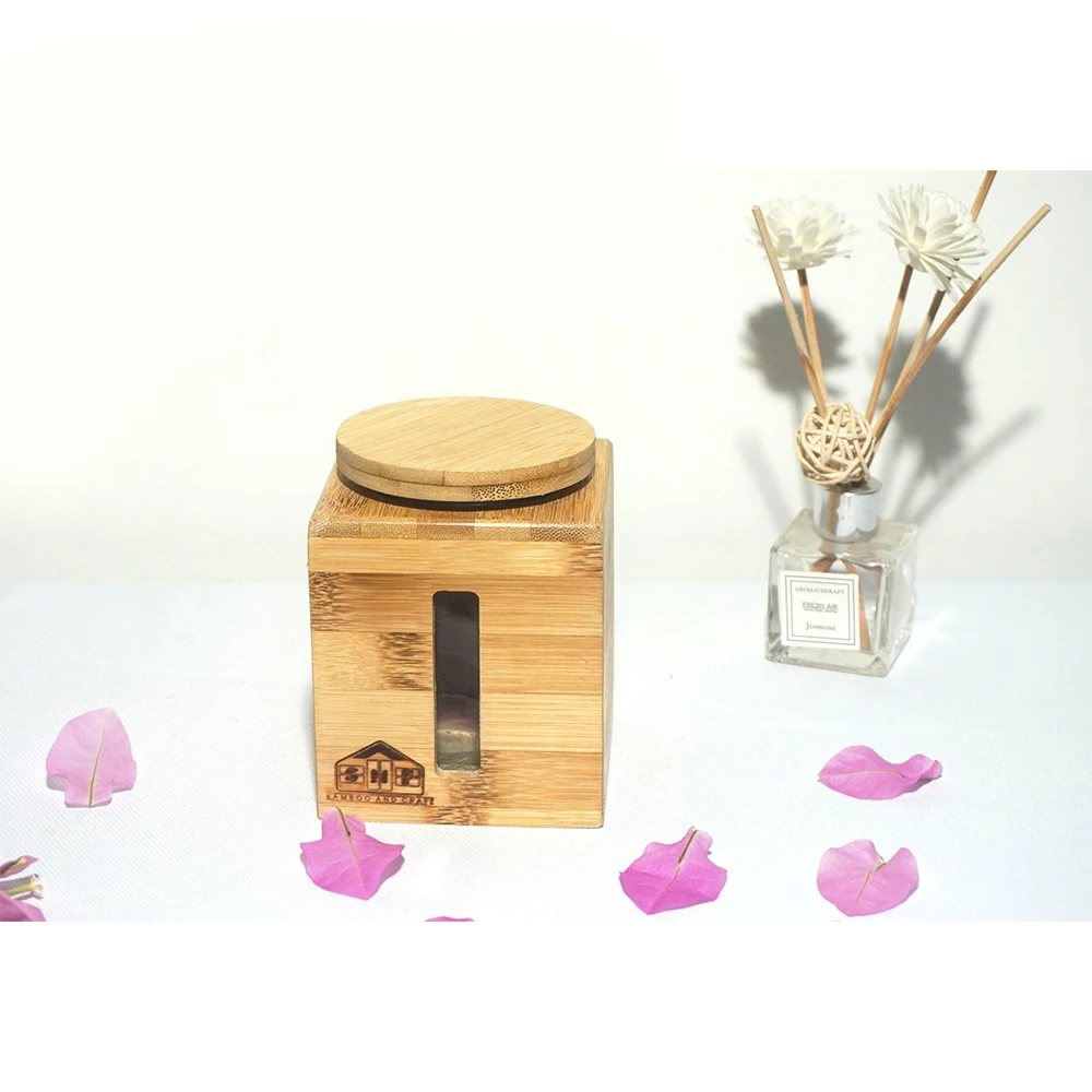 Best price square/round shape cherry bamboo wood soap dish Bathroom Storage soap tray rack from Vietnam