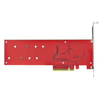 High-performance PCIe x8 / x16 to Dual NVMe or AHCI M.2 SSDs, 7.8GBps/Drive Dual M.2 PCIe SSD Adapter Card for