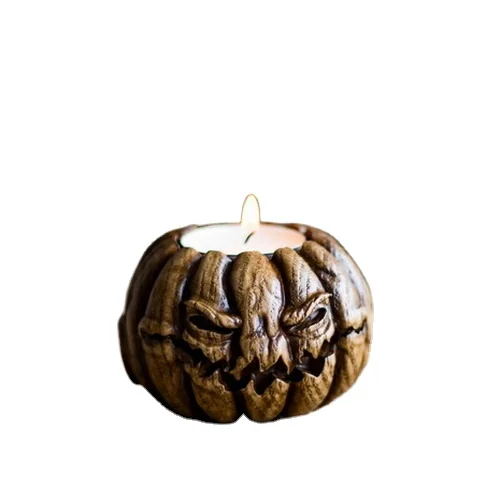Wholesale Halloween ornament candle holders ghost candle home festival pumpkin candle jar
