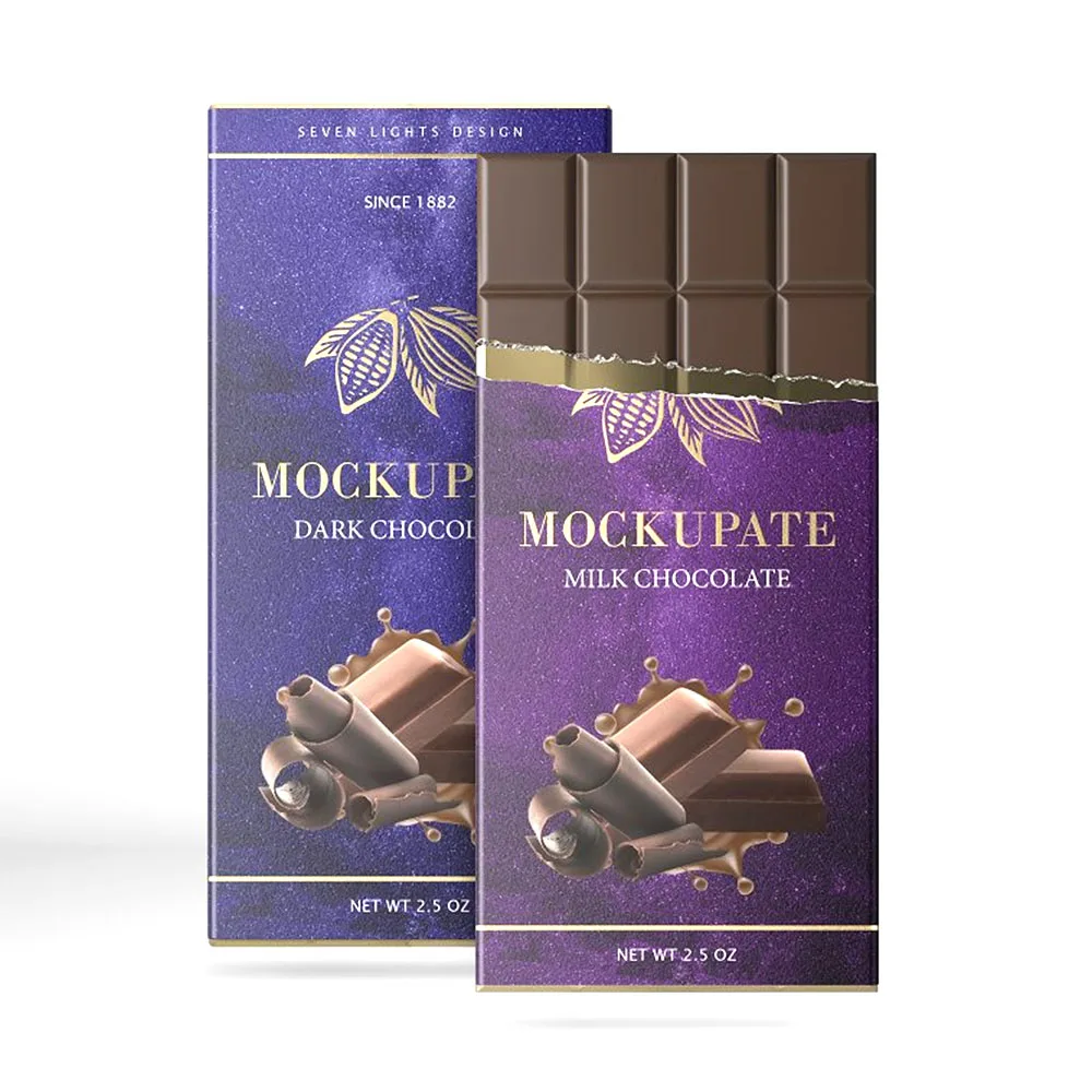 Child Resistant one Gummy up Edible Mushroom Chocolate Bar Packaging Custom Chocolate Bar Packaging Box