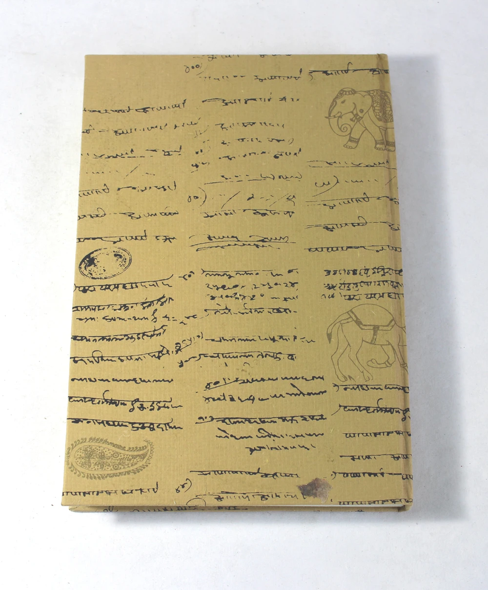 High Quality Khaki Color with Antique Script Paper Notebooks and Symbol Printed Customized Notebook A5 for Gifting and Journal