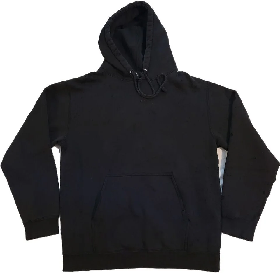 Solid Color Distress Pullover Hoodie Unisex New Design Distress Custom Embroidery Or Chenille Distressed Hoodie