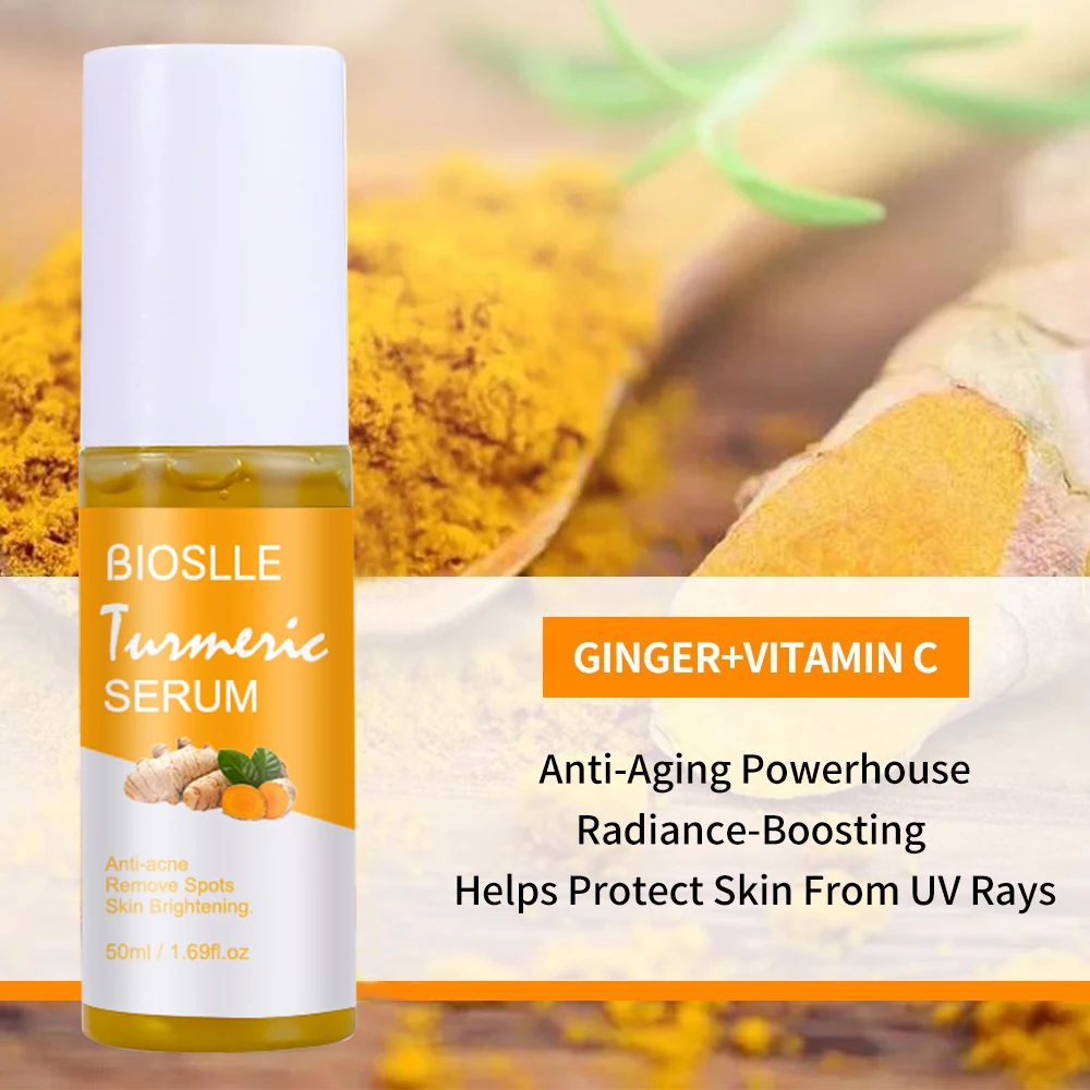 Private Label Ance Remove Dark Spots Herbal Turmeric Extract Skincare Vitamin C Facial Turmeric Serum