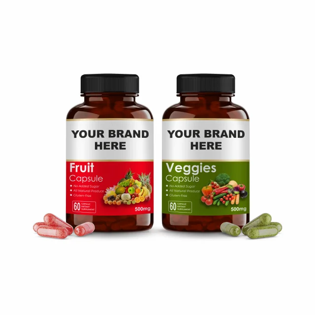 Natural Fruit & Veggie Supplements | Potent Fruits & Vegetable Capsules For Energy Boosts | Green Superfood (60,90,120 Capsules)