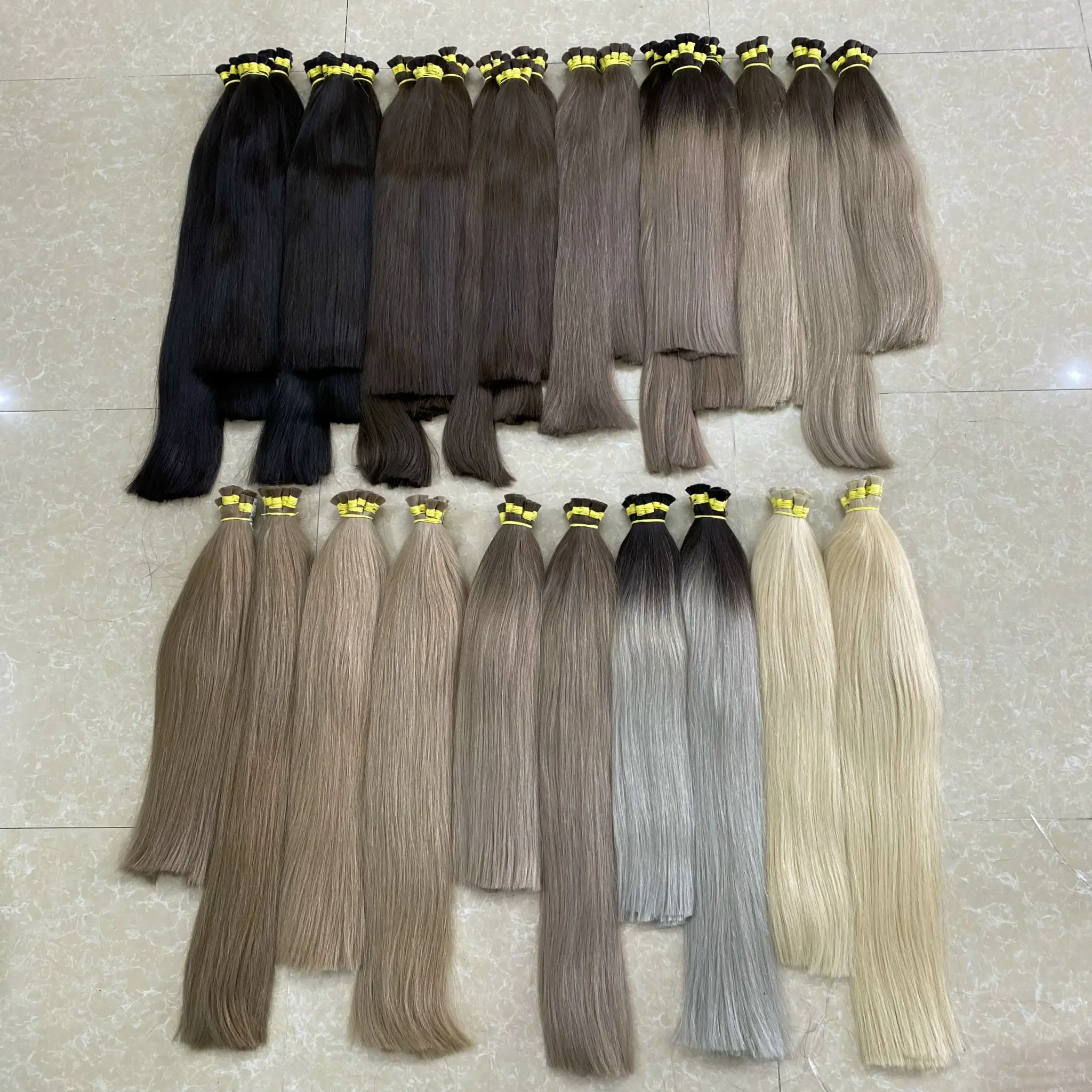 Ombre Wavy Natural Vietnamese Human Hair colored palette hairshop