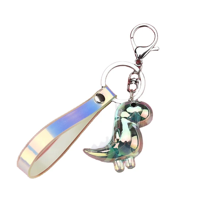 New Acrylic Dinosaur Doll Keychain Cute Animal Charm Key Chains Creative Car Bag Pendant Keyring