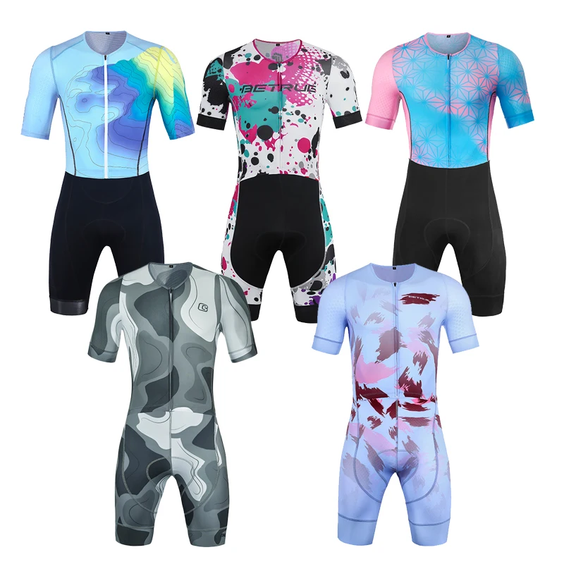 New Style Custom Skin Suit Sublimation Breathable Men Cycling Sportswear Set Triathlon Suit