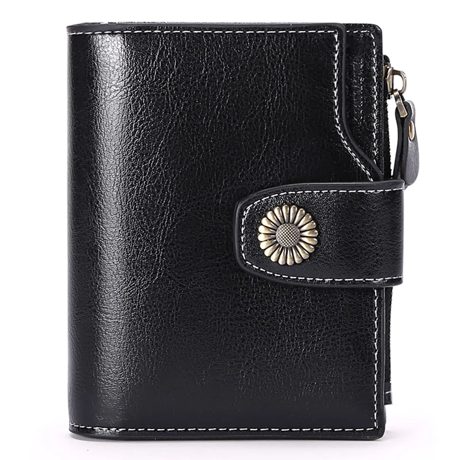 Small Wallet for Women Genuine Leather Bifold Compact RFID Blocking Small Womens Wallet
