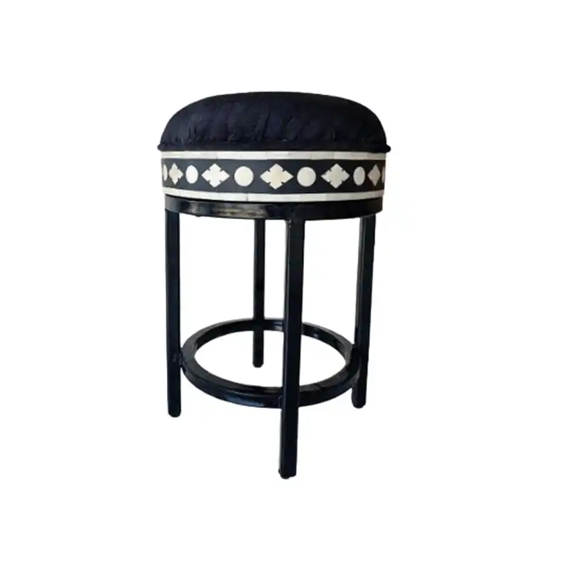 Hot Selling Bone Inlay Console Table and Nightstand New Design Trending White Stool for Home and Hall Wholesale