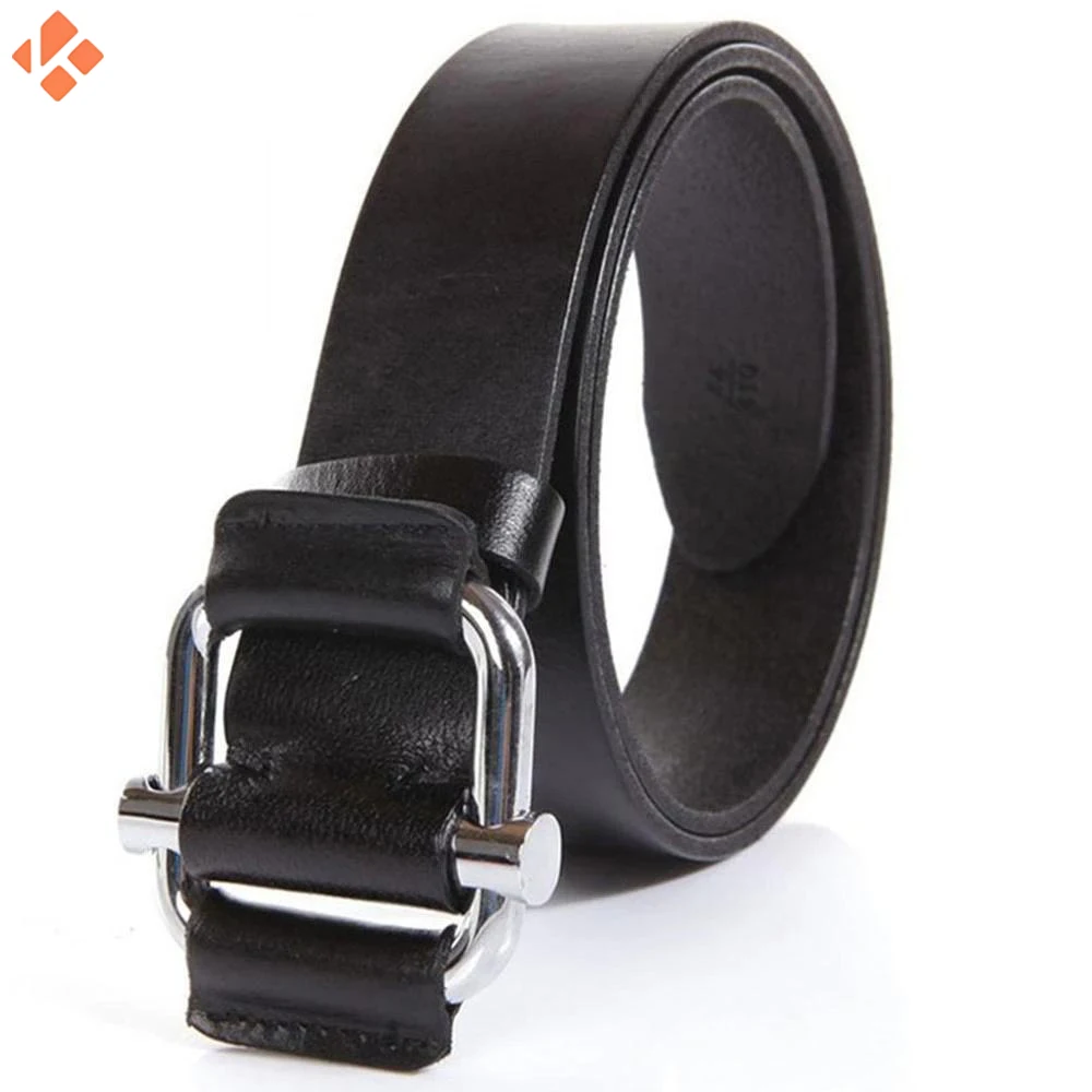 Custom Men Vintage Strap Waist Adjustable Buckle Pure Real Cow Leather Belt Genuine Leather Belts For Men