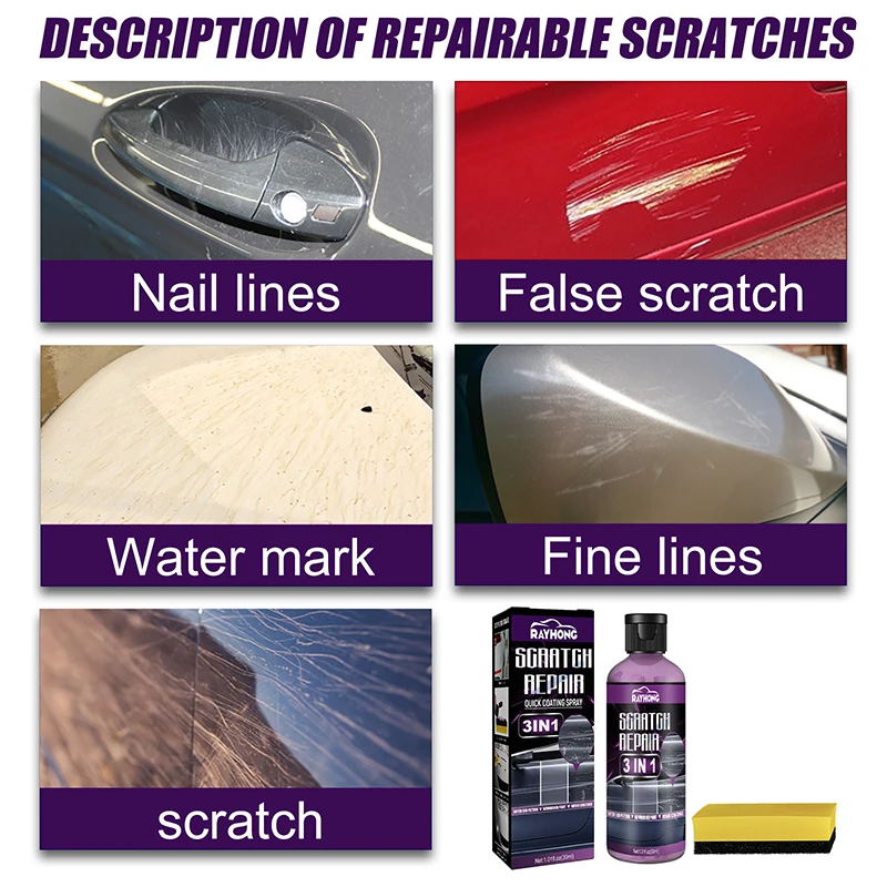 30ml Cars Scratch Remover Repair Liquid Paint Care Polishing Wax Anti-Scratch Tools