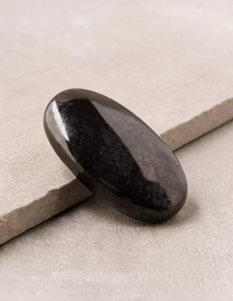 Shungite Palm Stone - Polished Shungite - Shungite Palm Stone