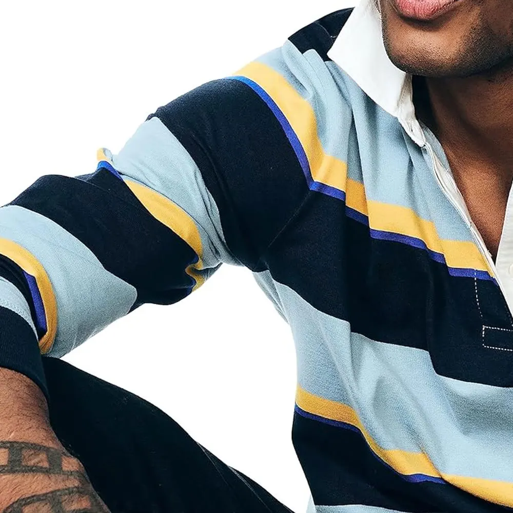 2024 Summer New full Sleeve Branded Polo Full Shirt With Quick Drying 100% long full sleeve cotton casual polo shirt