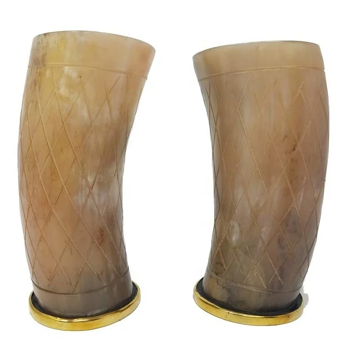 Top Notch Quality 2024 Widely Selling Antique Design Style Handmade Real Horn Drinking Horn Viking Horn for Sale