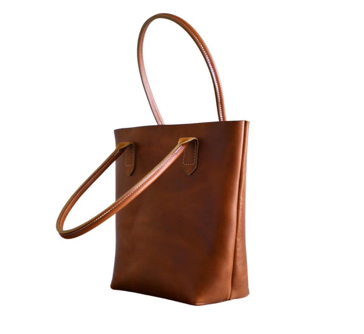 Wholesale large capacity reusable Leather Tote Bag For Women DIY Your Creative Design Genuine Leather Tote Bag For Women