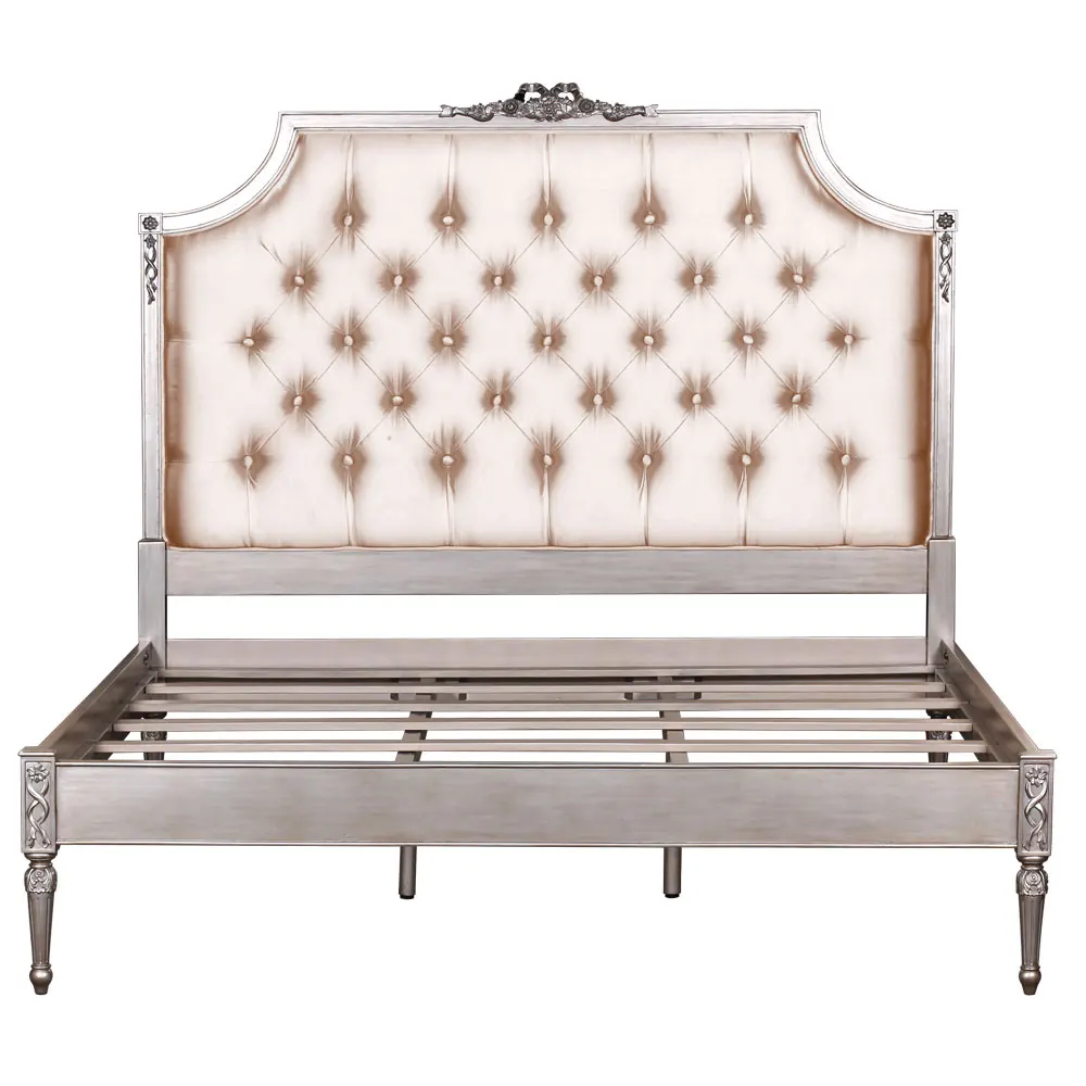 French Furniture Style Bed Luxury French Furniture Classical Bedroom Set Furniture Gold Antique Wood Technics Leaf Handcraft