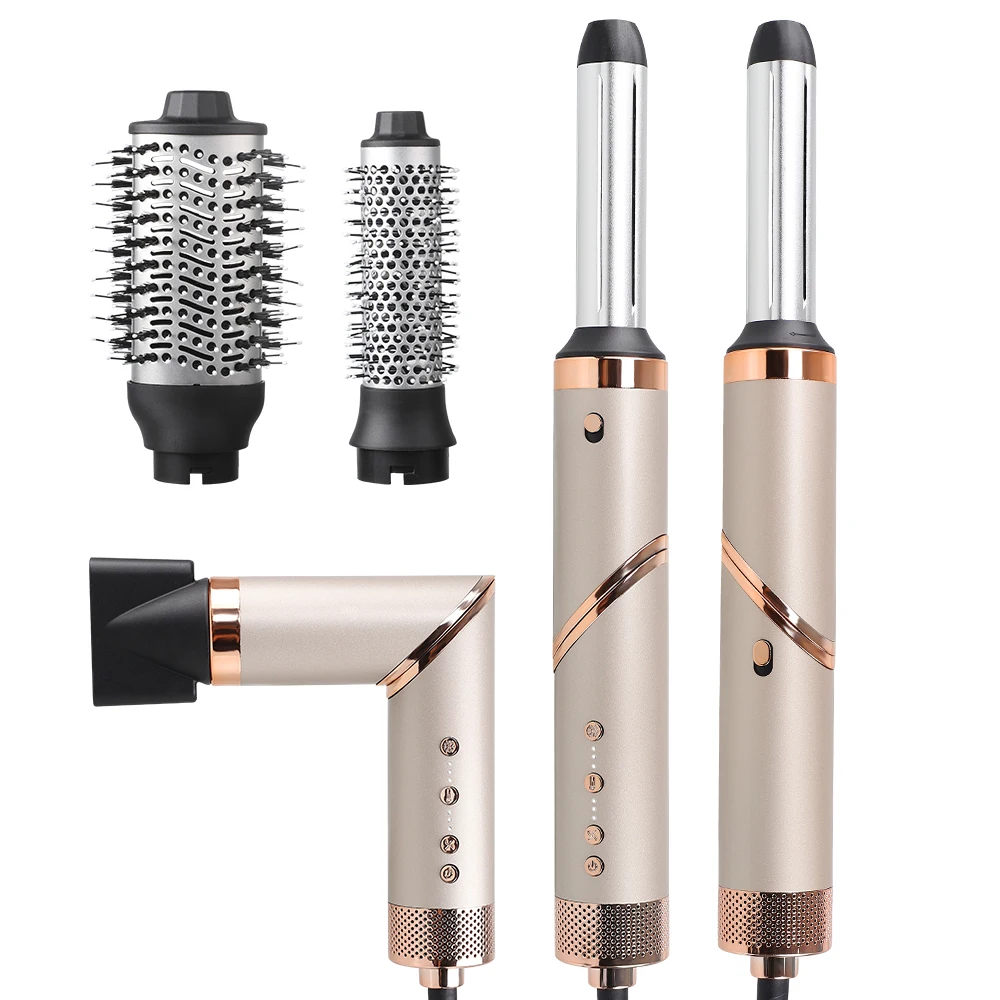 6 in 1 Powerful Brushless Negative Ion Metal Hair Dryer Brush Hight Speed 6 in 1 Hot Hair Dryer Set