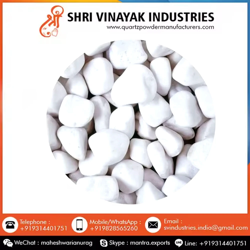 Hot Selling Highly Polished Natural White Cobble Pebbles Stone Industrial Design Style for Outdoor Landscaping Wholesale Price