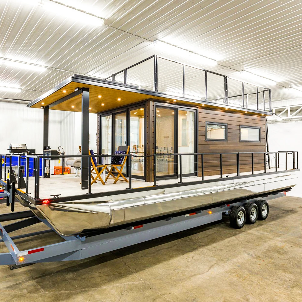 30-футовый Новейший алюминиевый экскурсионный понтон Kinocean для вечеринок плавучий дом с развлекательной комнатой