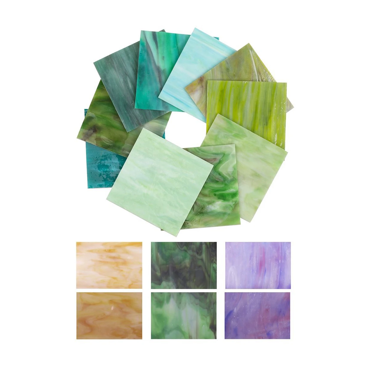 Diy Mica Stained Glass Large  colored Mosaic Painting Church Creative Handmade Wholesale Materials