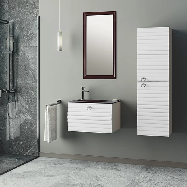 ANZER60 грецкий орех & GlossWhiteVanitySet: просторный 60 см на основе шикарный 50 раковина со стеклянной столешницей элегантное зеркало в рамке 40 боковой